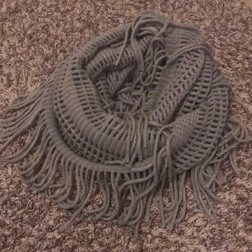 Grey infinity scarf